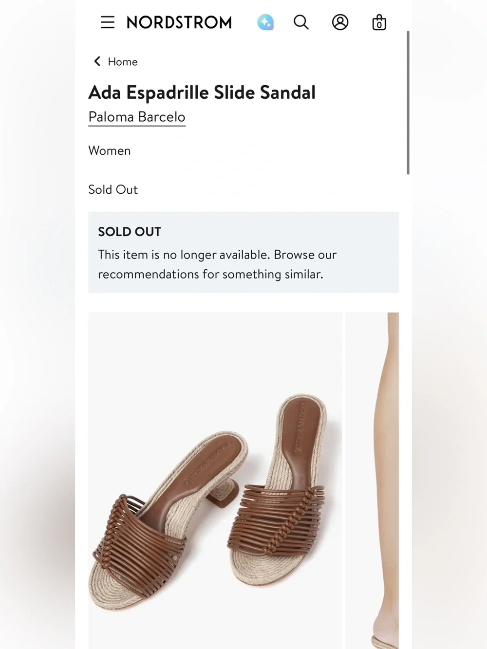 PALOMA BARCELO Ada Kitten Heel Espadrille Slide Sandal